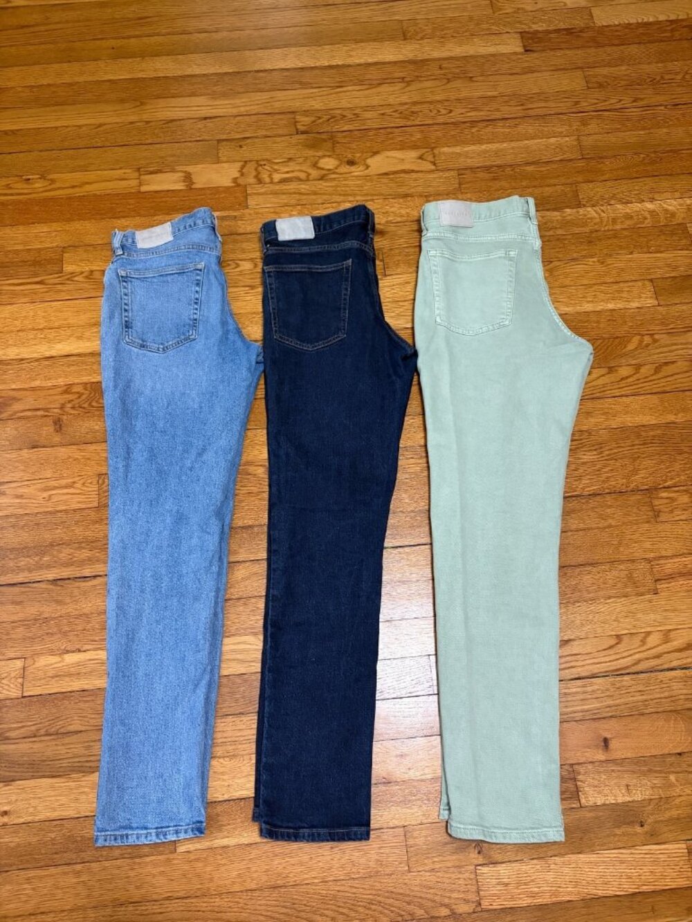Everlane Mens Slim Fit Jeans Size 32x32 *Lot of 3* Blue Green Stretch Denim